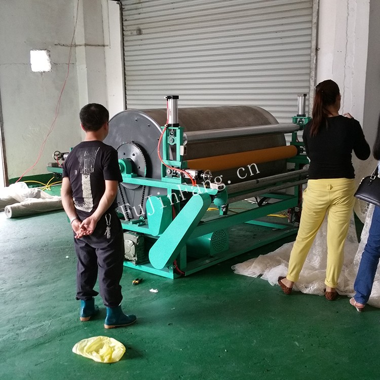 Embroidery factory self use semi-automatic lace embroidery hot melt adhesive large drum hot melt glue machine