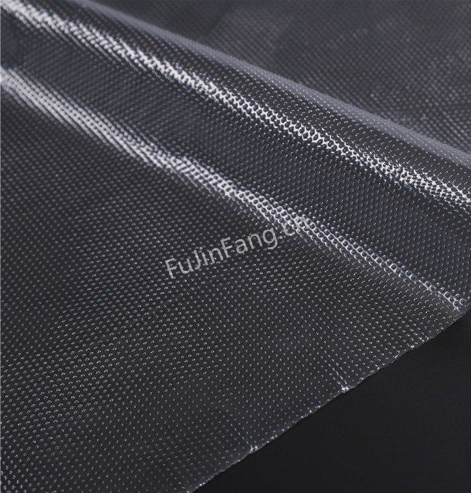 Clear and embossed patterns, with an ultra deep and wide width of up to 2 meters, embroidered with hot-melt lining on the material