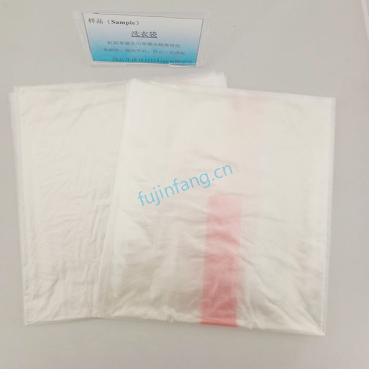 Single layer 914 × 990mm disposable water-soluble anti infection medical laundry bag for anti infection isolation