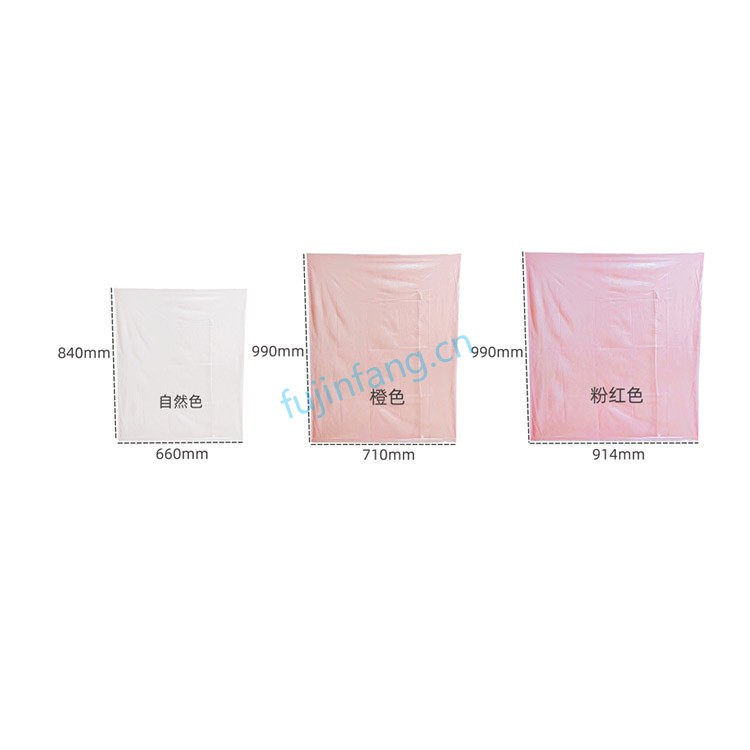 Single layer large 700 × 960mm water-soluble anti infection medical fabric disposal bag for infectious diseases in the makeshift ward
